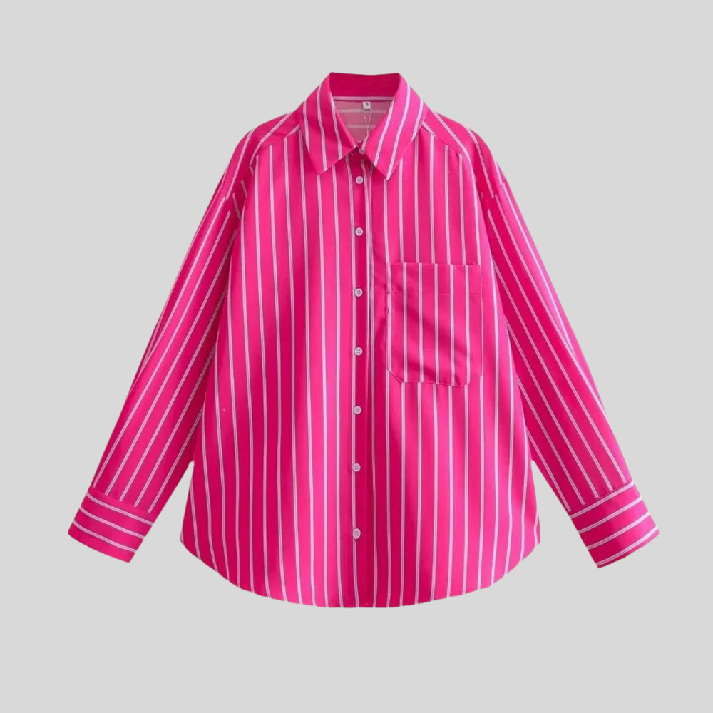 Camisa rosa a rayas