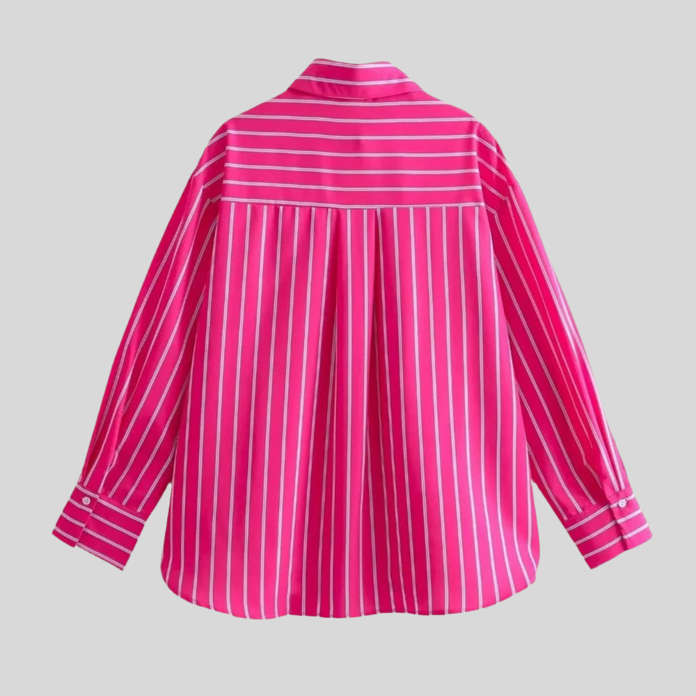 Camisa rosa a rayas