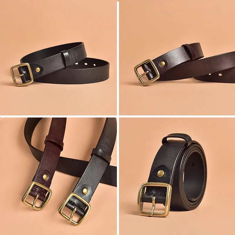 Belt Genuine Cow Leather Handmade