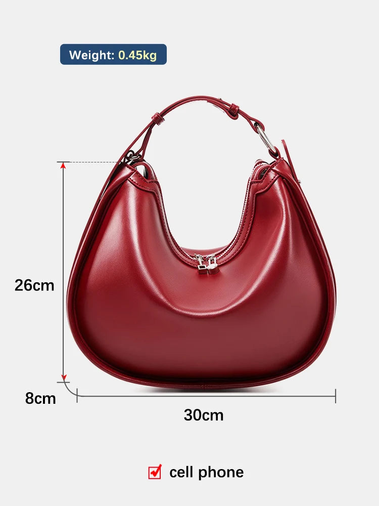 Premium Hobo Bag Genuine Leather