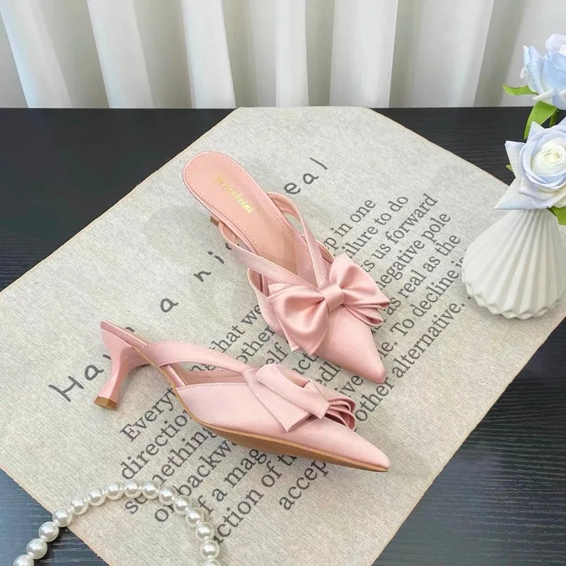 Heels Mules with Bows