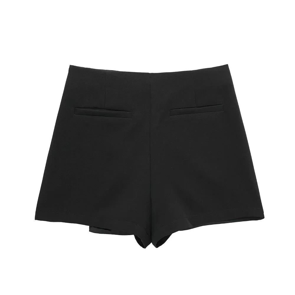 Asymmetric Mini Shorts Skirts