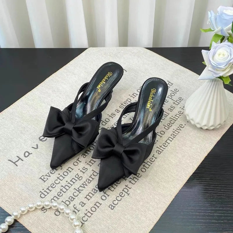 Heels Mules with Bows