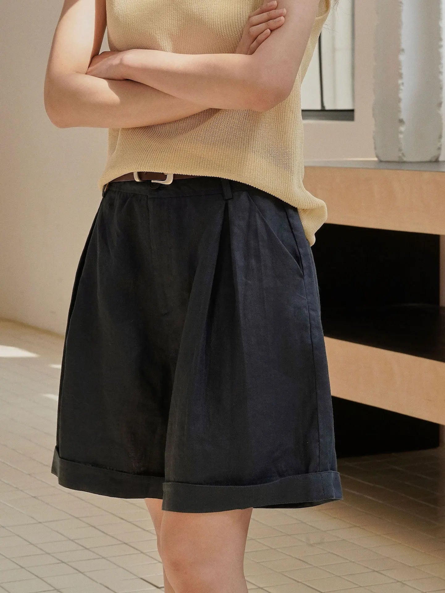 Linen Base Shorts