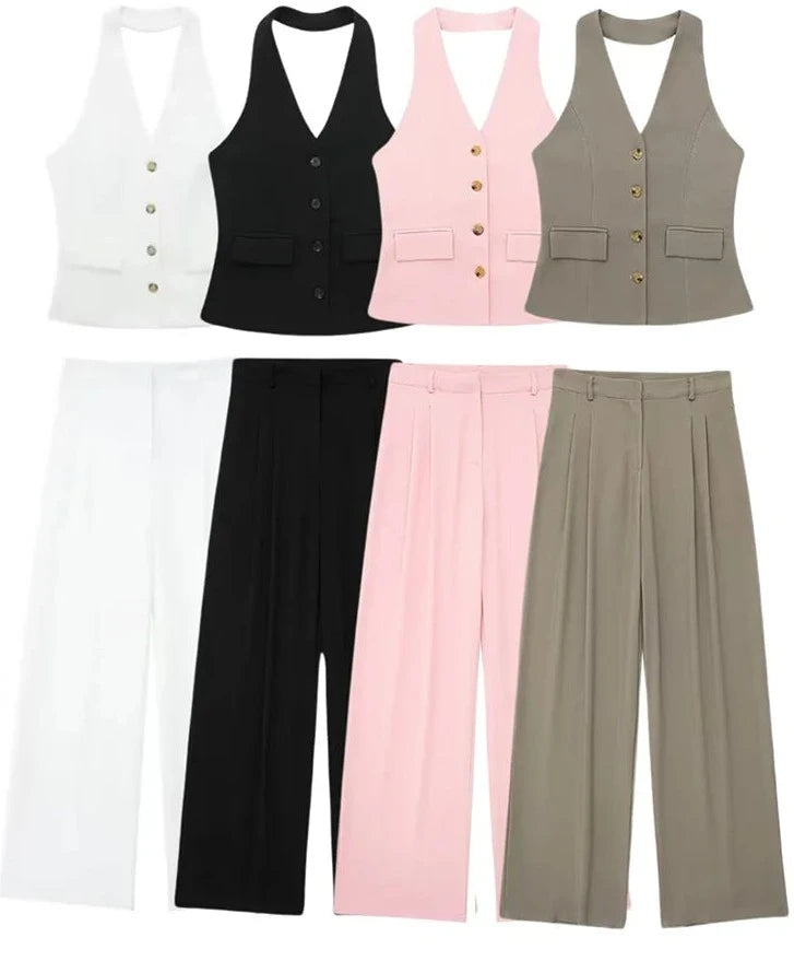 Summer Sets 4 colors Vest with Pants