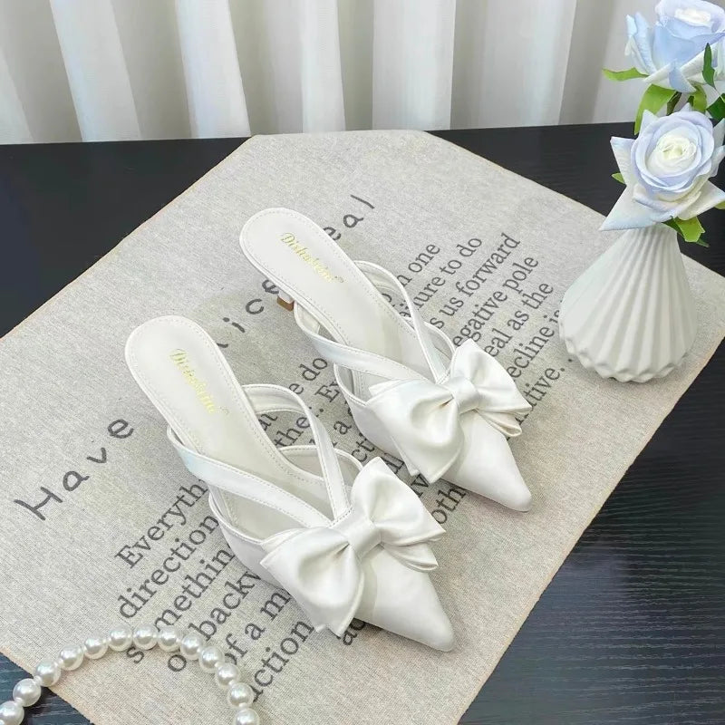 Heels Mules with Bows