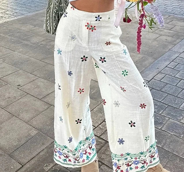 Flower Print  Set Shirt with Pants