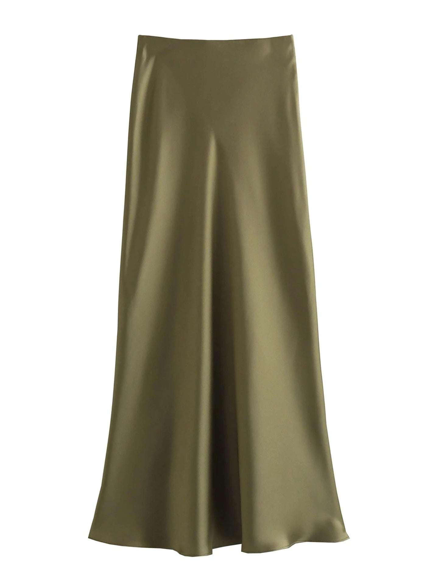 Satin Midi Skirts